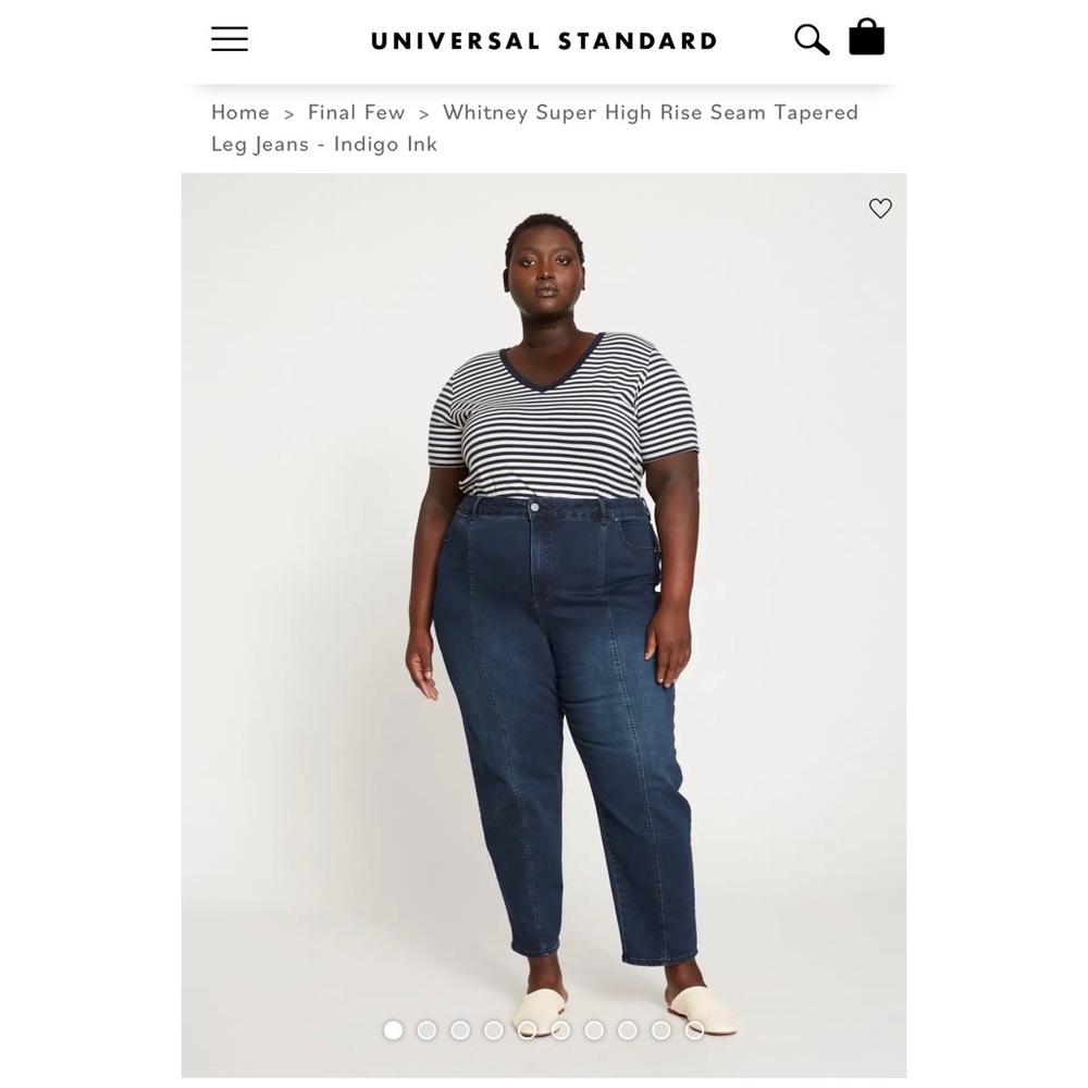 Universal Standard Whitney Super High Rise Tapered Leg Jean EUC